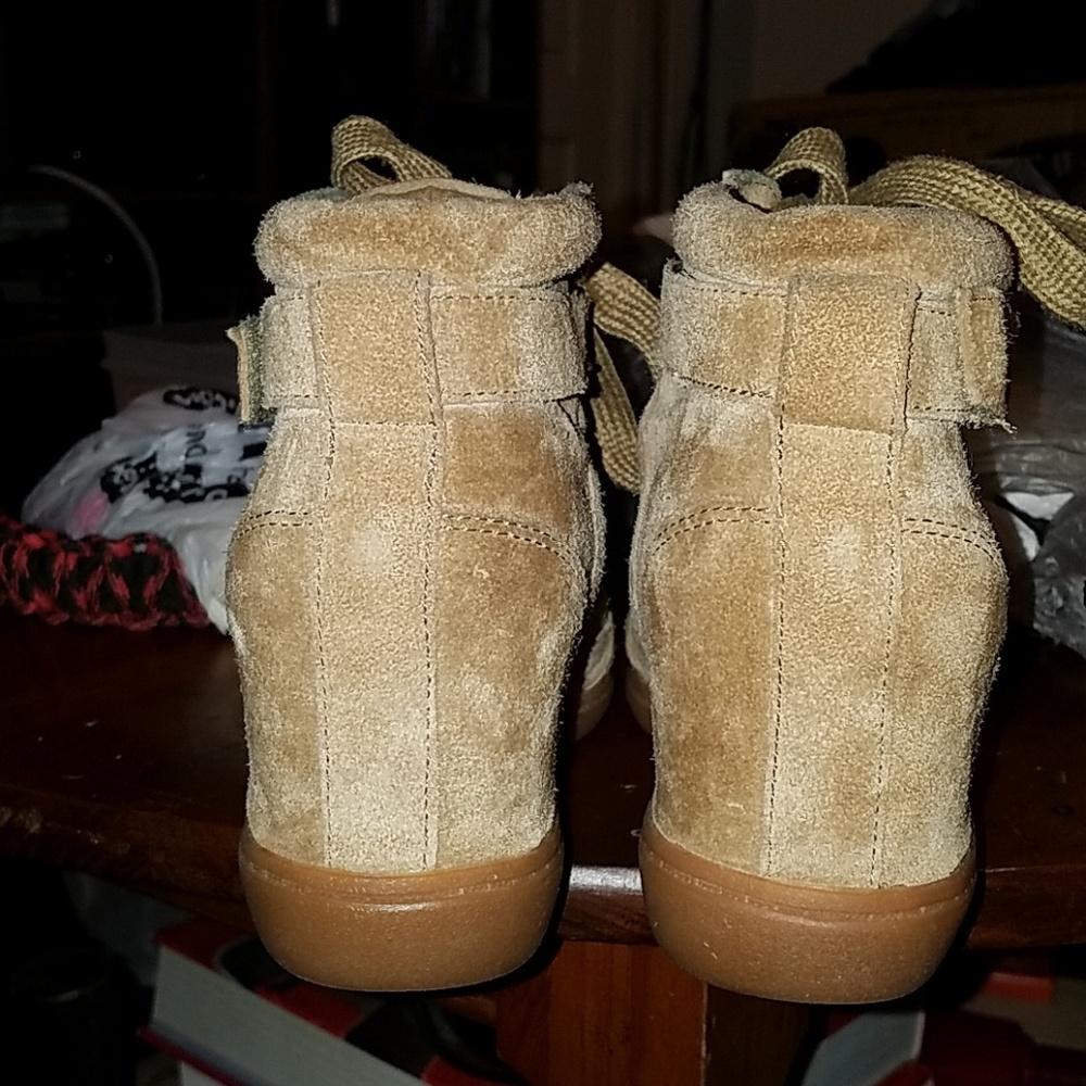 Suede Aldo Wedge Sneakers - Picture 5 of 6